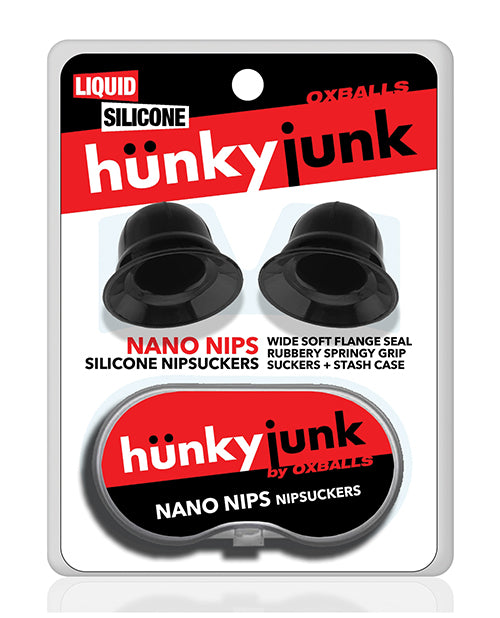 Hunky Junk Nano Nips Nipple Nubs - Black Silicone