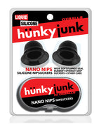 Hunky Junk Nano Nips Nipple Nubs - Black Silicone