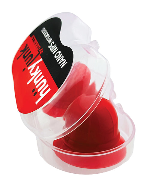 Hunky Junk Nano Nips Nipple Nubs - Red Silicone