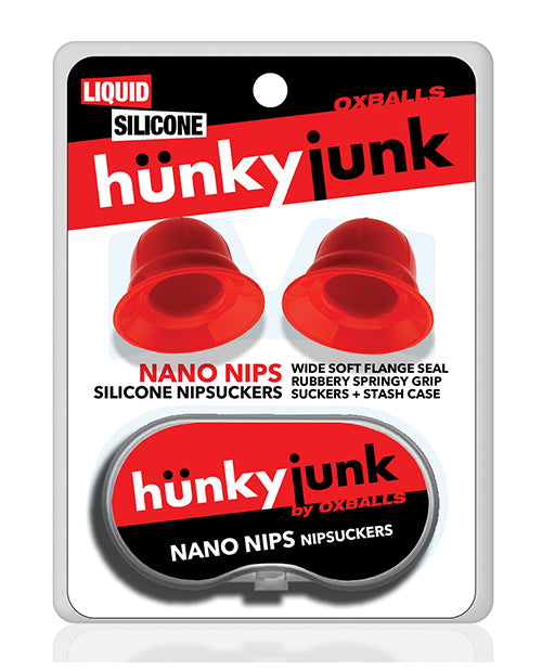 Hunky Junk Nano Nips Nipple Nubs - Red Silicone