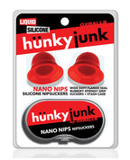 Hunky Junk Nano Nips Nipple Nubs - Red Silicone