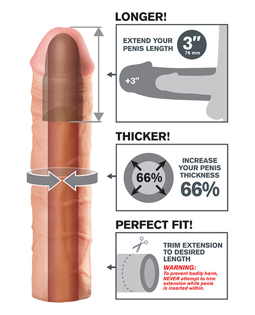 Fantasy X - tensions Mega 3" Extension - Flesh