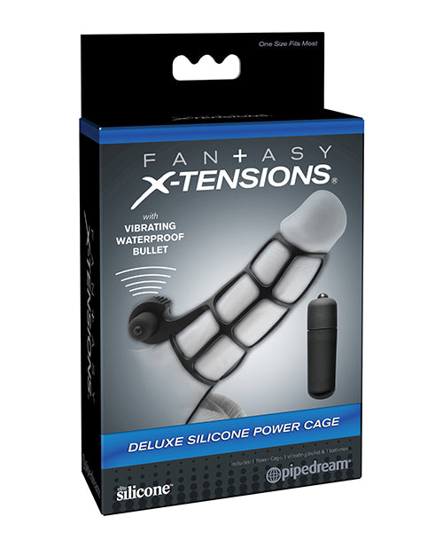 Fantasy X - tensions Deluxe Silicone Power Cage - Black