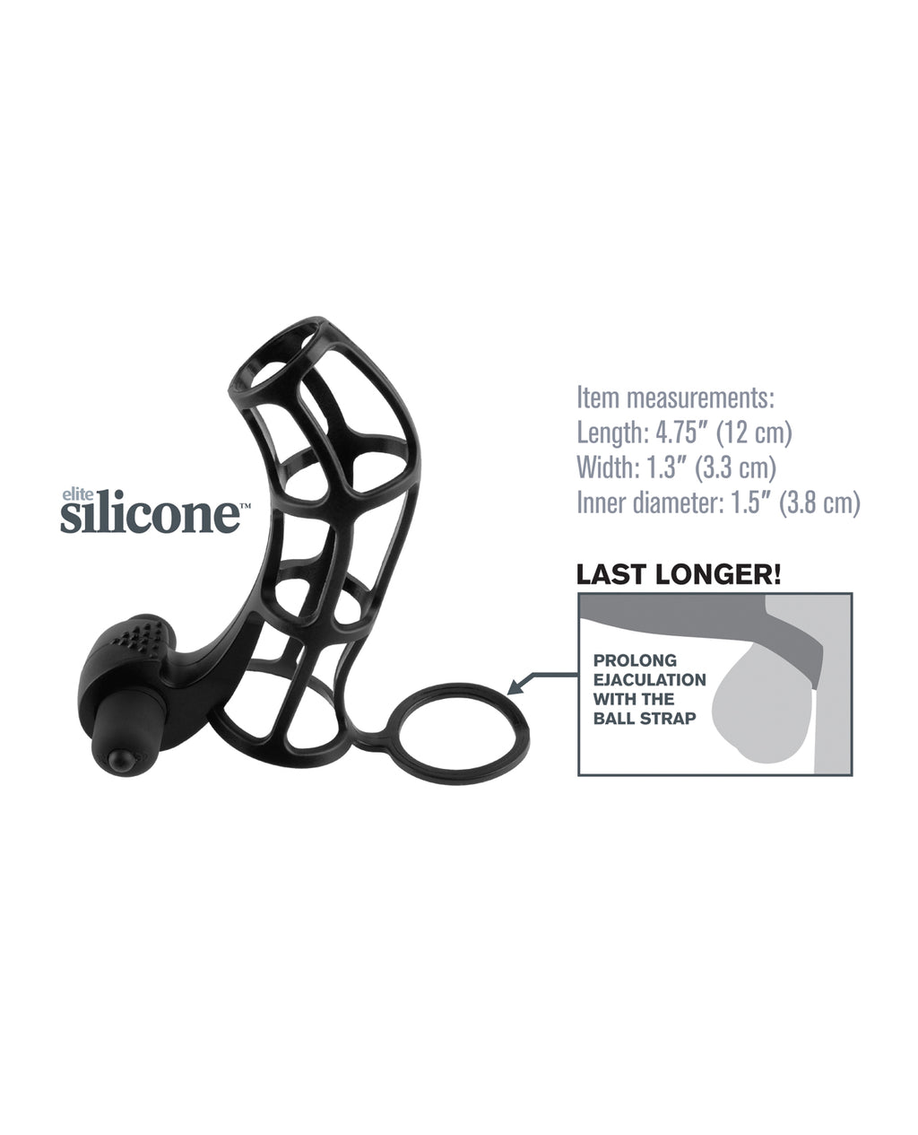Fantasy X - tensions Deluxe Silicone Power Cage - Black