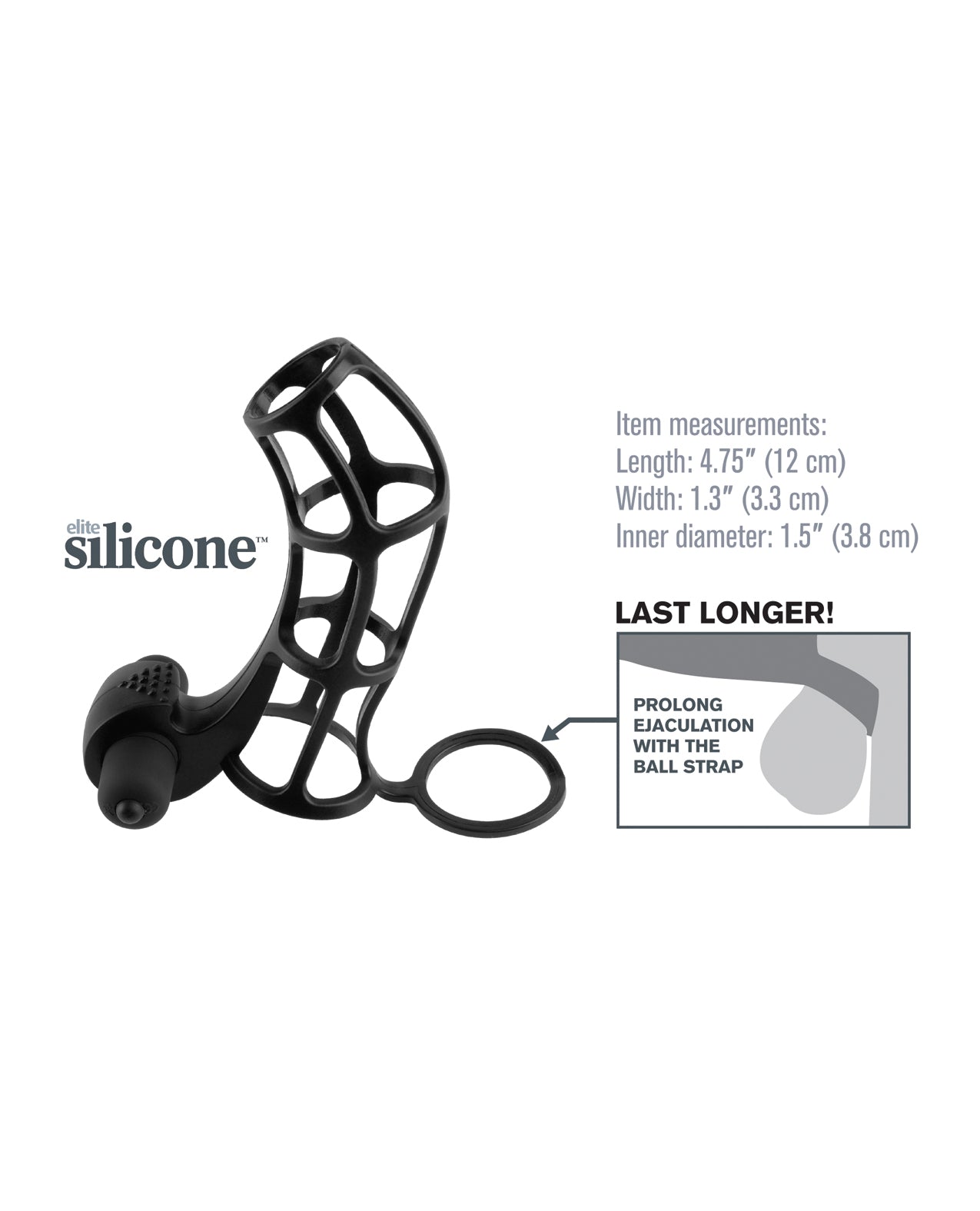 Fantasy X - tensions Deluxe Silicone Power Cage - Black