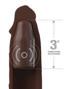 Fantasy X - tensions Elite 9" Sleeve Vibrating 3" Plug w/Remote - Brown