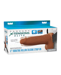 Fantasy X - Tensions Elite 6" Vibrating Hollow Strap - On - Brown