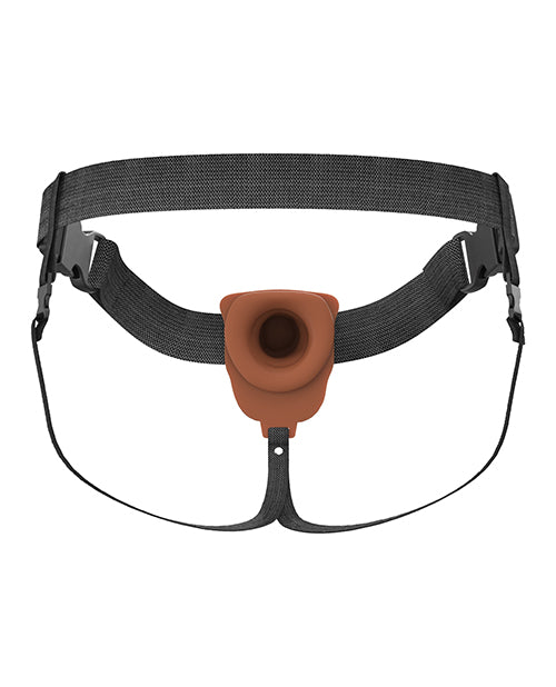 Fantasy X - Tensions Elite 6" Vibrating Hollow Strap - On - Brown