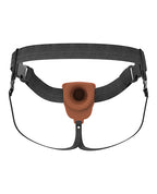 Fantasy X - Tensions Elite 7" Vibrating Hollow Strap - On - Brown