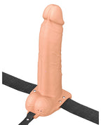 Fantasy X - Tensions Elite 8" Vibrating Hollow Strap - On - Light
