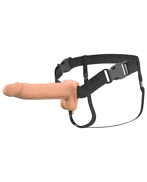 Fantasy X - Tensions Elite 8" Vibrating Hollow Strap - On - Light