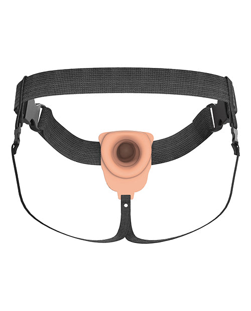 Fantasy X - Tensions Elite 8" Vibrating Hollow Strap - On - Light