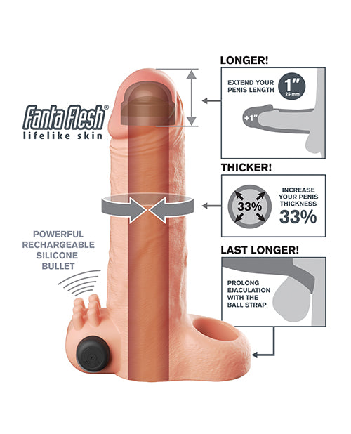 Fantasy X - Tensions Vibrating Real Feel 1" Extension - Light