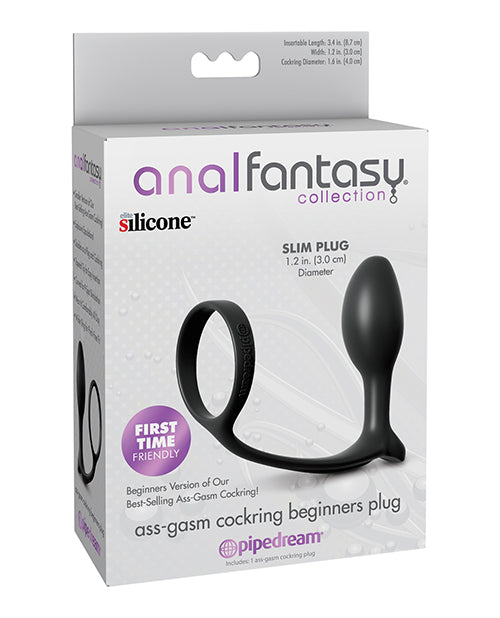 Anal Fantasy Ass - Gasm Cockring Beginners Plug - Black
