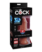 King Cock 6" Triple Density Cock - Brown
