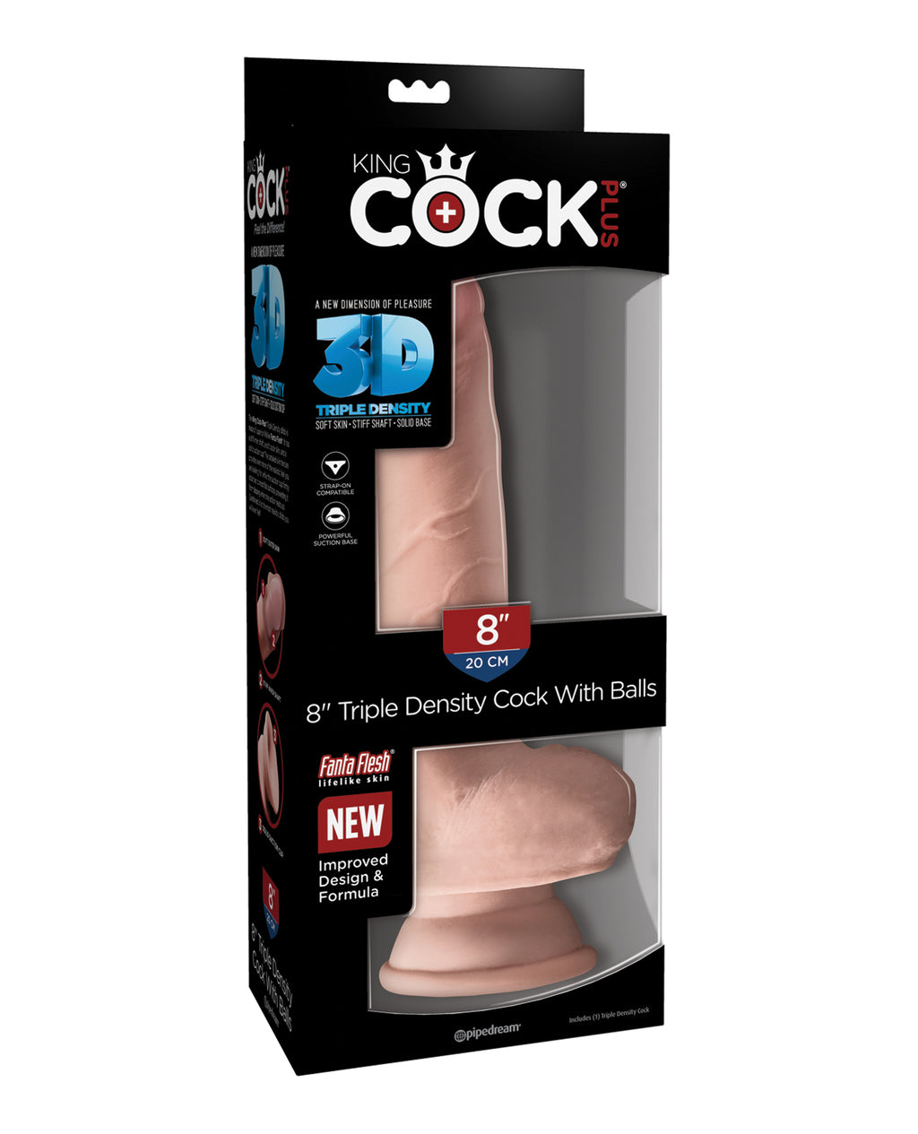 King Cock 8" Triple Density Cock w/Balls