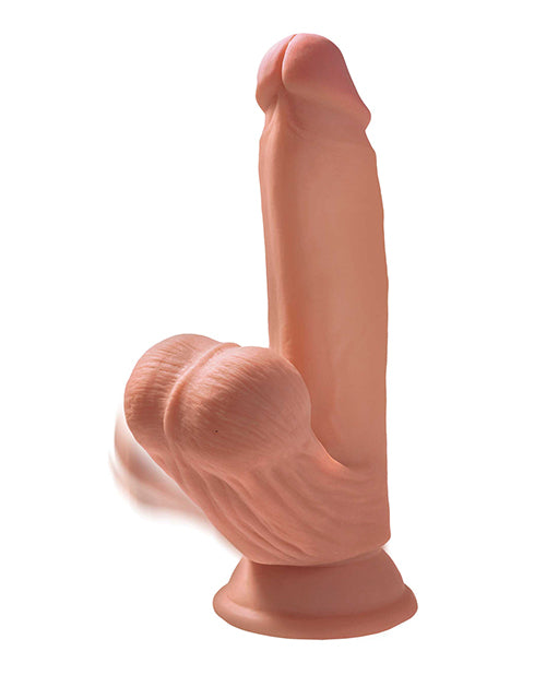 King Cock 7" Triple Density Cock w/Swinging Balls - Tan