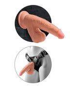 King Cock 7" Triple Density Cock w/Swinging Balls - Tan