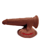 King Cock 8" Triple Density Cock w/Swinging Balls - Brown