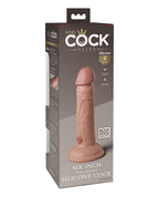 King Cock Elite 6" Dual Density Silicone Cock - Light
