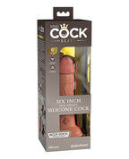 King Cock Elite 6" Dual Density Silicone Cock - Tan