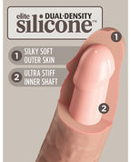 King Cock Elite 7" Dual Density Silicone Cock - Light