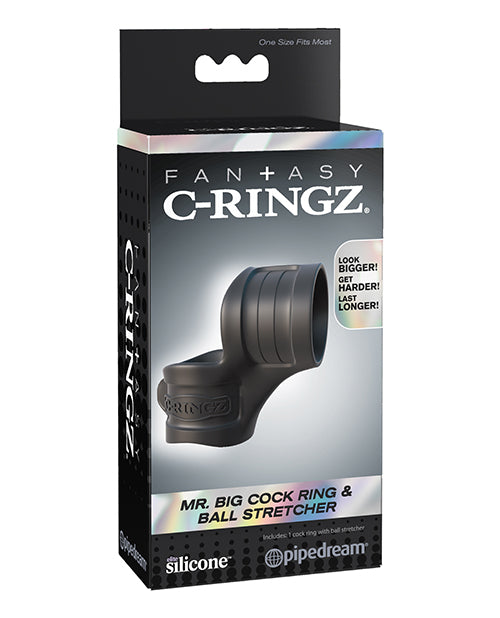 Fantasy C - Ringz Mr. Big Cock Ring & Ball Stretcher - Black