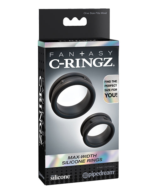Fantasy C - Ringz Max Width Silicone Rings - Black