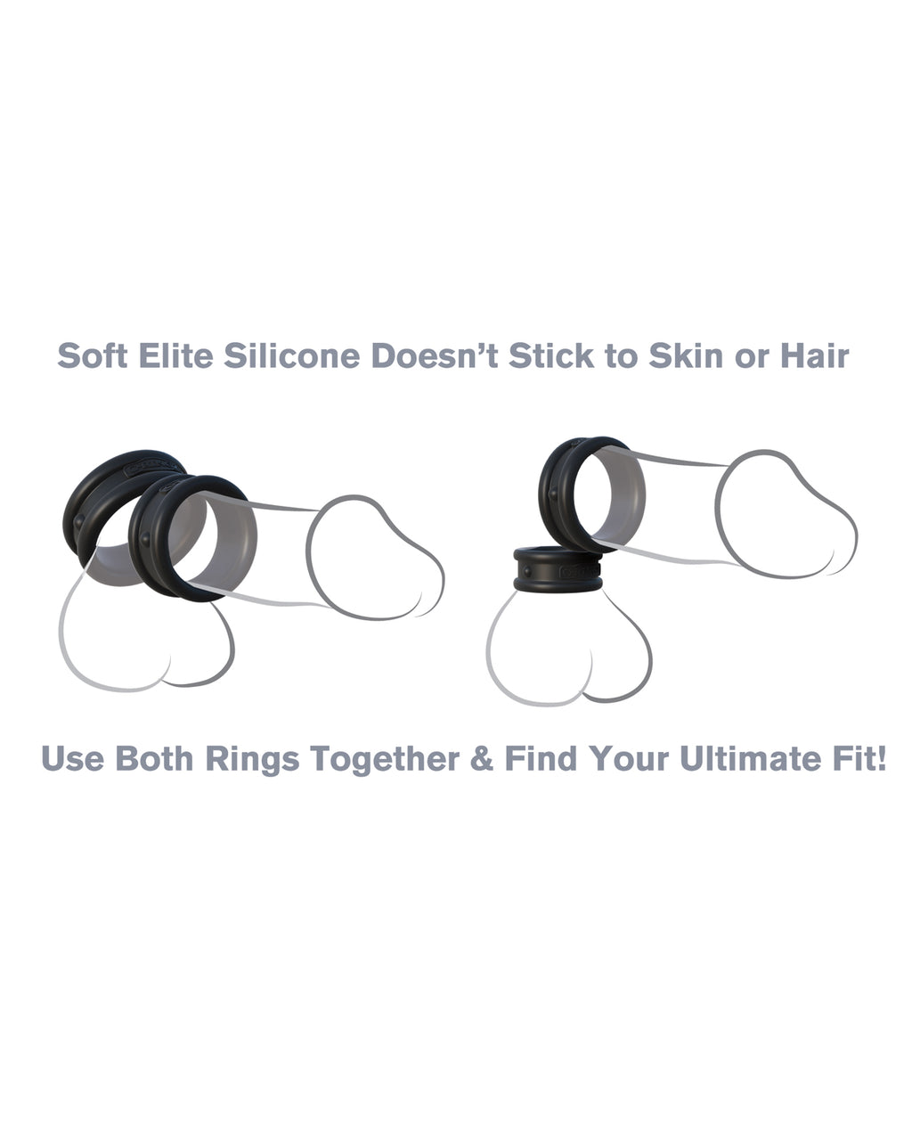Fantasy C - Ringz Max Width Silicone Rings - Black