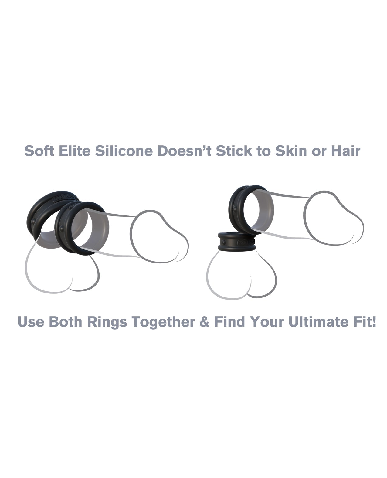 Fantasy C - Ringz Max Width Silicone Rings - Black