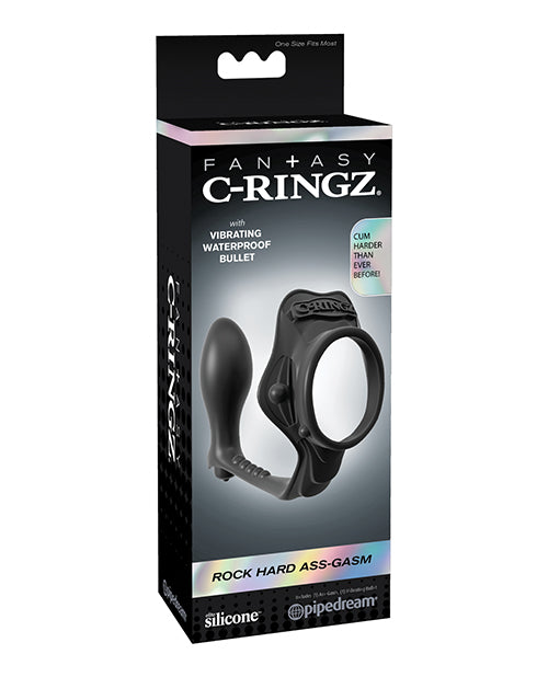 Fantasy C - Ringz Rock Hard Ass - Gasm Vibrating Ring - Black