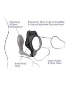 Fantasy C - Ringz Rock Hard Ass - Gasm Vibrating Ring - Black