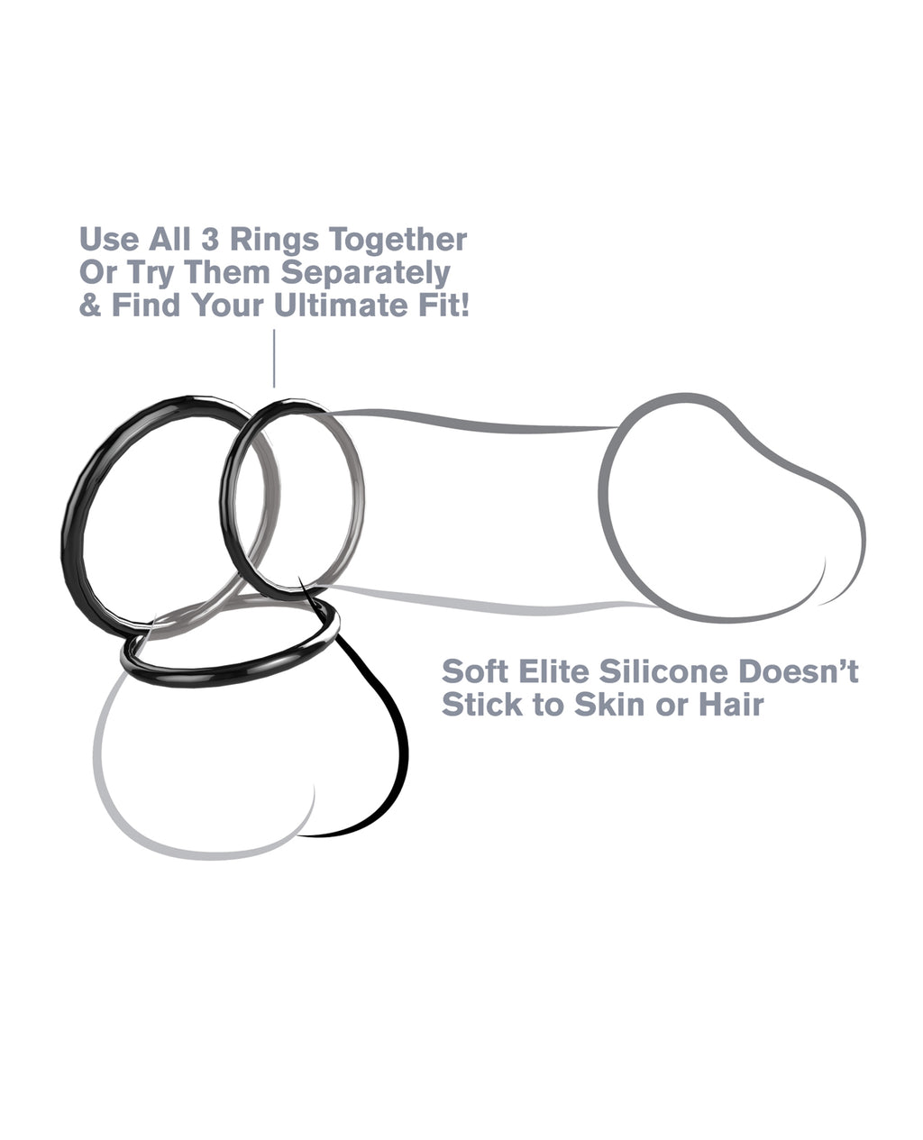 Fantasy C - Ringz Silicone 3 - Ring Stamina Set