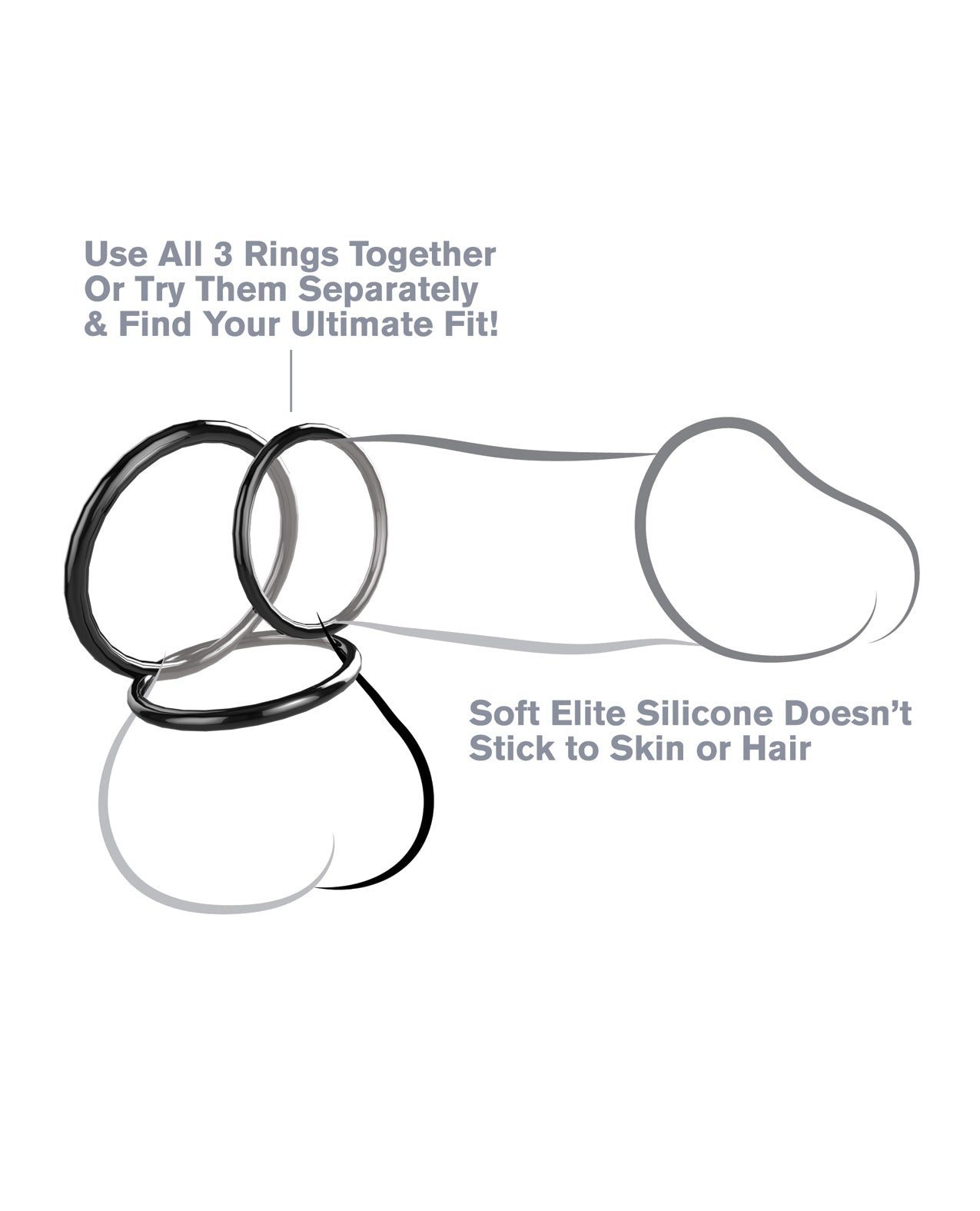 Fantasy C - Ringz Silicone 3 - Ring Stamina Set