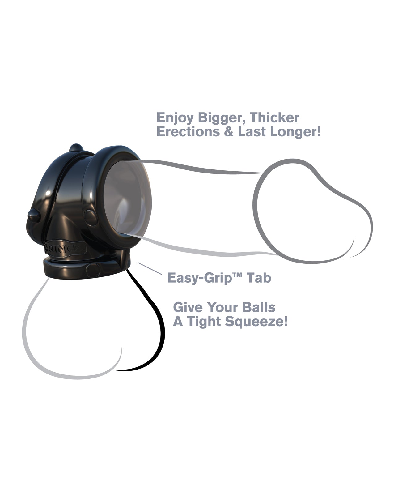Fantasy C - Ringz Rock Hard Cock Pipe - Black
