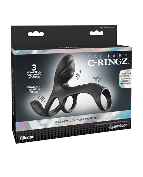 Fantasy C - Ringz Ultimate Couples Cage Max - Black