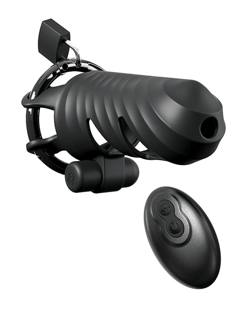 Fantasy C - Ringz Remote Controlled Vibrating Cock Blocker - Black