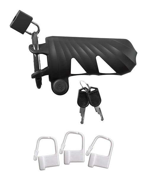 Fantasy C - Ringz Remote Controlled Vibrating Cock Blocker - Black