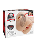 PDX Double Pounder Vibrating Squeeze Stroker - Light