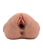 PDX Double Pounder Vibrating Squeeze Stroker - Brown