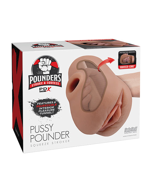 PDX Pussy Pounder Squeeze Stroker - Brown