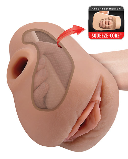 PDX Pussy Pounder Squeeze Stroker - Brown