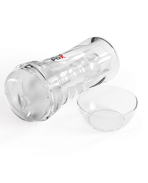 PDX Extreme Wet Pussies Super Luscious Lips Self - Lubricating Stroker - Frosted