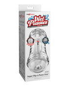 PDX Extreme Wet Pussies Super Flip - A - Pussy Over Self - Lubricating Stroker - Frosted