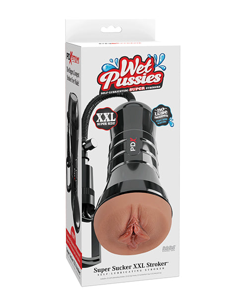 PDX Extreme Wet Pussies Super Sucker Stroker - Brown