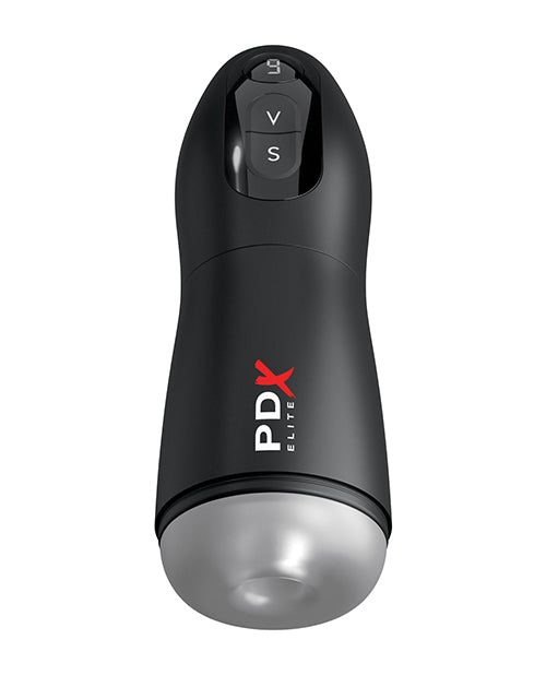 PDX Elite Suck - O - Matic Vibrating Stroker - Frosted/Black