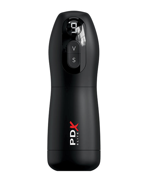 PDX Elite Suck - O - Matic Vibrating Stroker - Frosted/Black