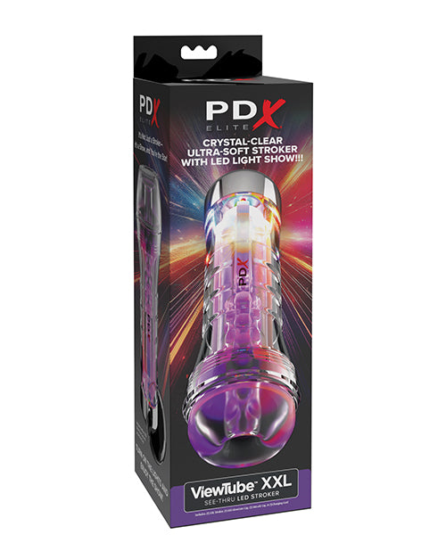 PDX Elite ViewTube See - Thru EZ - Grip LED Stroker - Clear