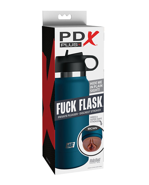 PDX Fuck Flask Private Pleaser Stroker - Brown/Blue