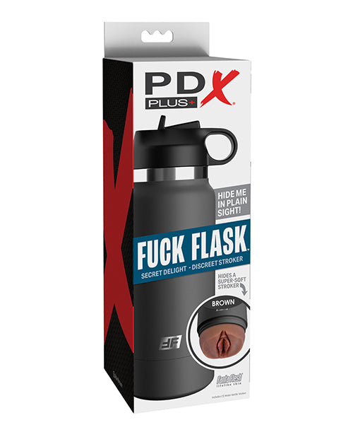 PDX Fuck Flask Secret Delight Stroker - Brown/Grey